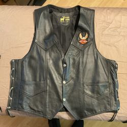 Extra Large Deer Leather Harley Davidson Vest