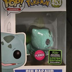 Bulbasaur Flocked Pokémon Funko Pop