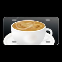 License Plate Novelty Car Front Coffee Espresso Cup Hot Drink