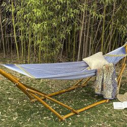 Hammock with Stands Bamboo