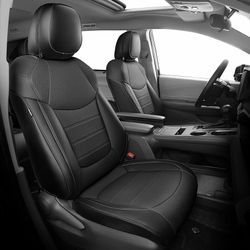 Sienna Seat Covers 2021 2022 2023 2024 2025 2026 for Toyota Sienna LE, XLE, Waterproof Car Seat Cover Full Set, 8 Seats, 2nd Row 4/2/4, Three Row (Bla