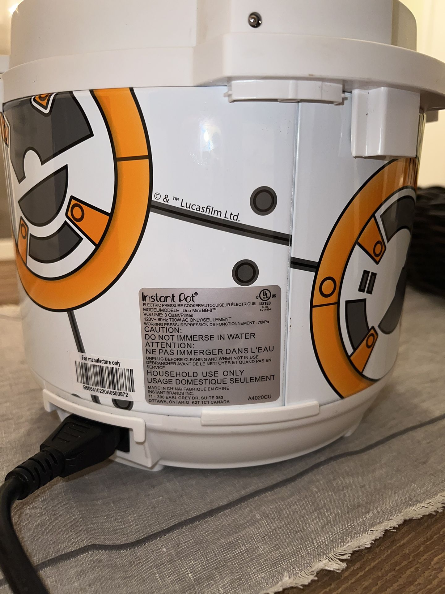 Duo Mini BB-8 Star Wars Instant Pot for Sale in Gig Harbor, WA - OfferUp