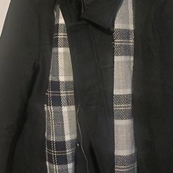  New Dockers Mens Wool Coat. With. Scarf   