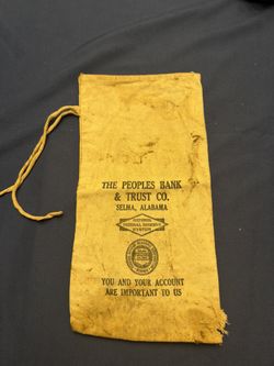 Vintage Peoples Bank & Trust Co. Deposit Bag – Selma, Alabama