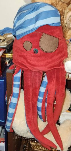 CIRCO PIRATE ADVENTURE OCTOPUS SEA SHIP OCEAN NAUTICAL PLUSH PILLOW STUFFED ANIMAL