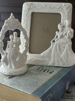 #Cinderella #Vintage #Porcelain #Top Cake And #Frame Set