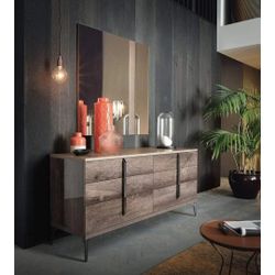 Alf ITALIA, Matera 6 Drawer Dresser & Mirror Combo