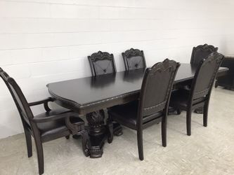 DINING TABLE ROOM SET 7 PCS {contact info removed}