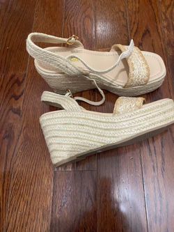 2026 Women's Raffia Strap Espadrille Wedge Sandals - Ankle Buckle Platform Wedges Open Toe Summer Beach Casual Shoes ( please follow my page all brand