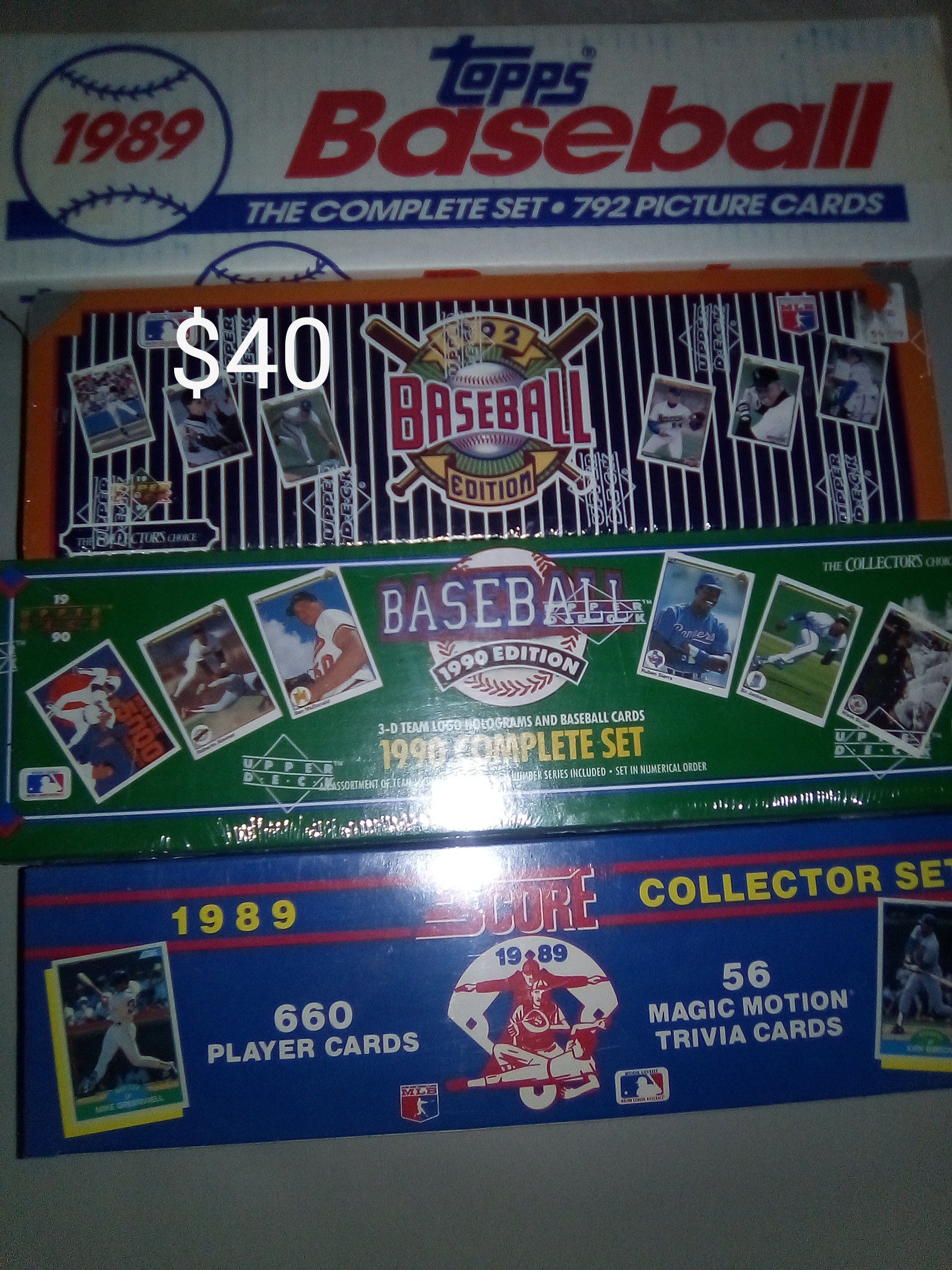 Baseball Cards - 4 new complete sets