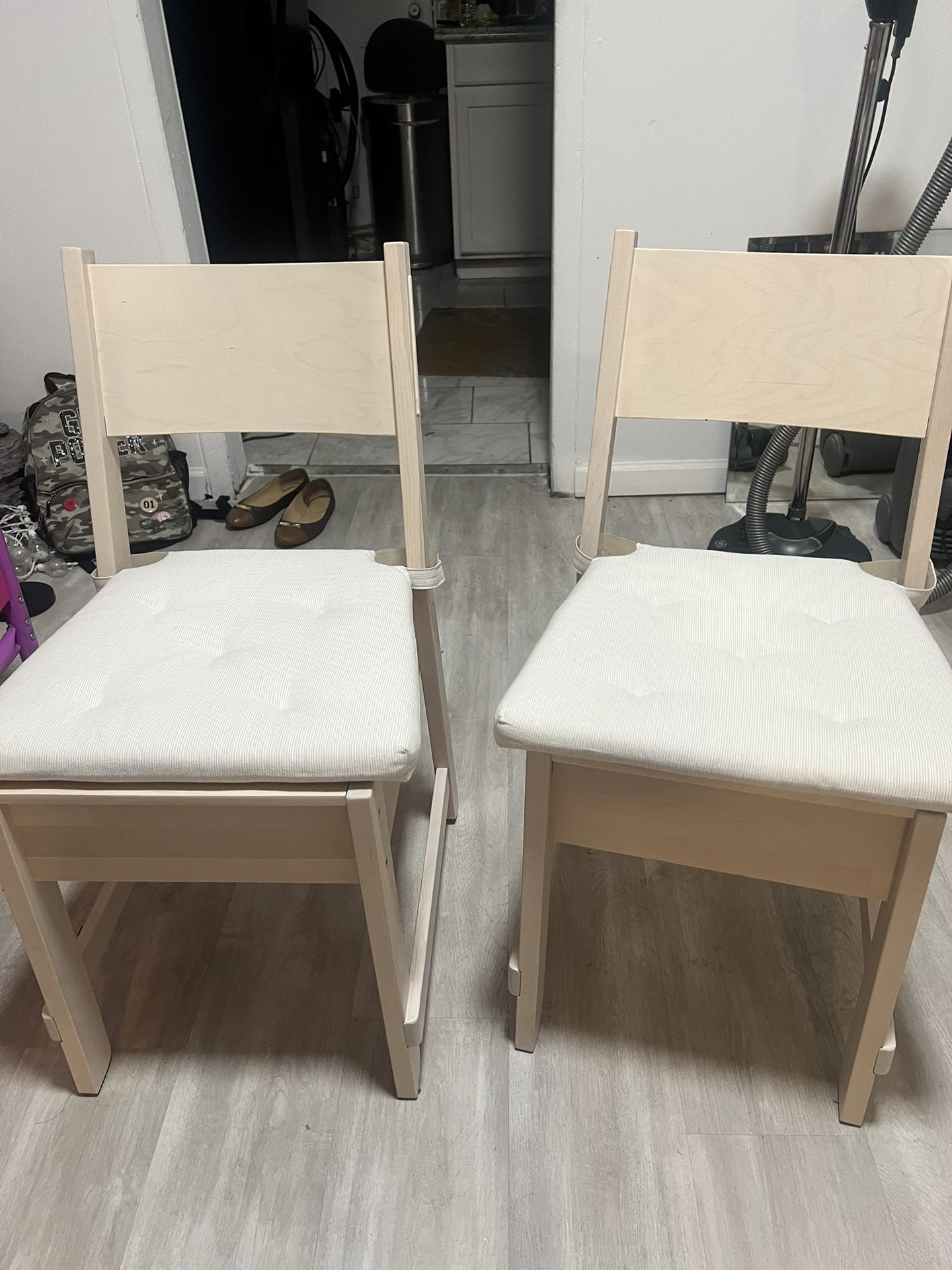 2 Chairs No Cushions