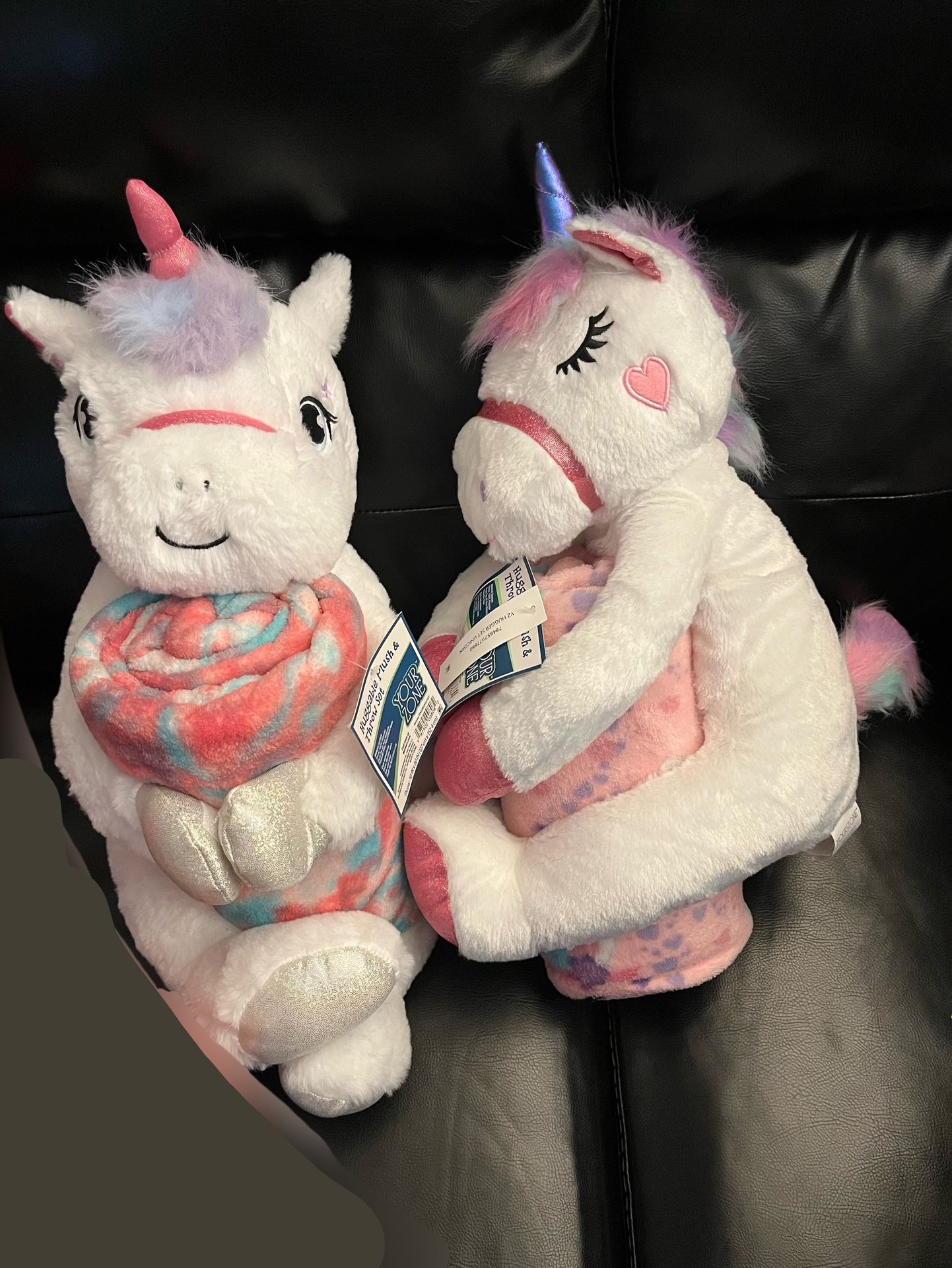 Your Zone 16" Unicorn Hugger and 50" x 60" Plush Throw Set