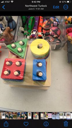 New Mini Wood Shape Sorter Perfect for Toddlers & Preschool $3. Ea.