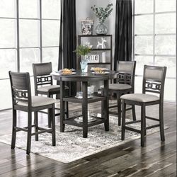 5 Piece Counter Height Grey Dining Set Brand New In Box Firm Price $399