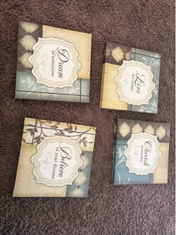 Wall decor canvas 11” x 11”