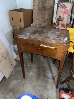 Antique Sewing Machine Table