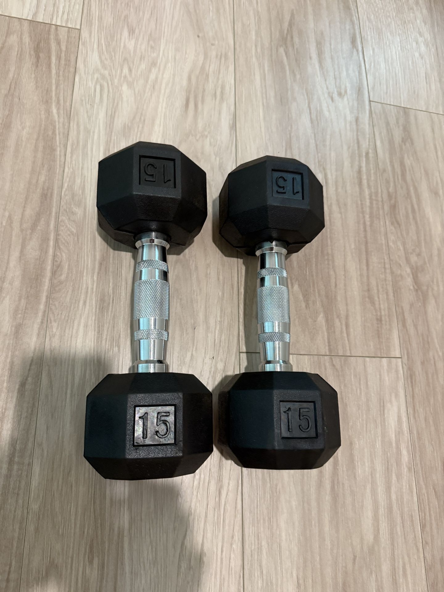 15lbs Hex Dumbbells