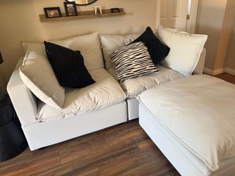 Albany Park 86" kova sofa w/ storage ottoman