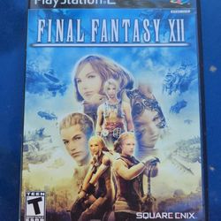 Final Fantasy XII 12, PS2 Playstation, Video Game, Black Label, COMPLETE!!