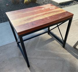 Solid Wood and Metal Table or Seat