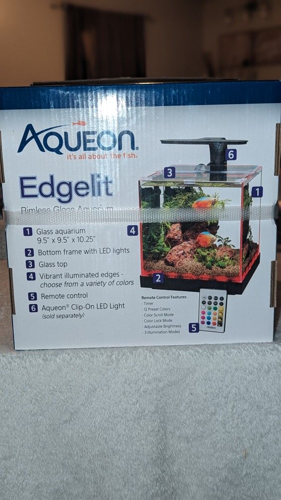 Aqueon Edgelit Glass Aquarium 20 High