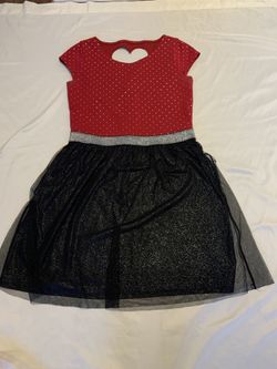 Girls Red And Black Dress 