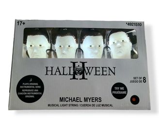 Halloween II Michael Myers Musical Battery String Lights Set of 8 Blow Mold
