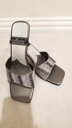 Brand New Silver & Gray Shimmer Evening Shoes