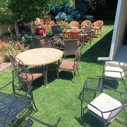 Outdoor Patio Furniture Sets Wicker Metal Chairs Bar Stools+++