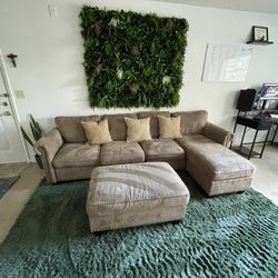 4 Piece Sectional Couch With Storage And Pockets