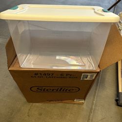 Sterilite 64 Qt. Latching Storage Box - 6 Pack New 