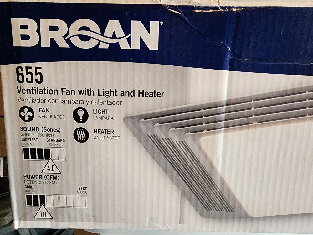 Ventilation Fan With Light & Heater 
