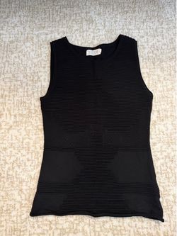 Velvet by Graham and Spencer Black Textured Tank Top - Size S