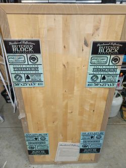 Birch butcher block countertop, new, 50 in