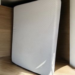 3 pc: White 12” memory form gel queen  mattress $125, 9” box spring $50, metal bed frame $45 