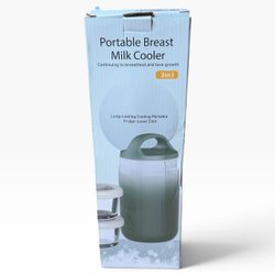 HASHMUST 3 in 1 Portable Breast Milk Cooler Green Insulated Food Jar Set New