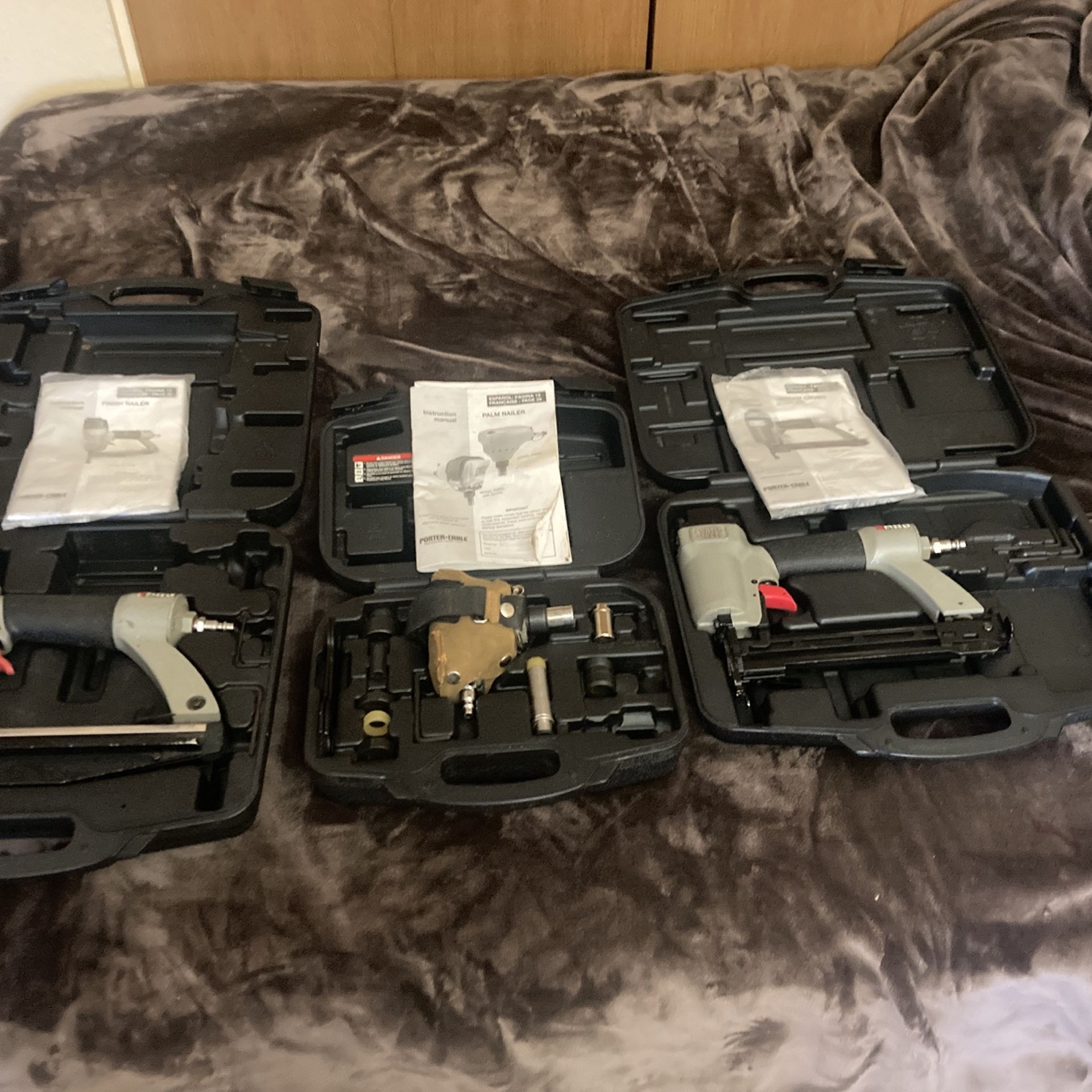 Porter Cable Bundle (palm Nailer Pn650, Finish Nailer Fn250B, Narrow Crown Stapler NS100A)