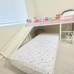 Twin Loft Bed with Slide