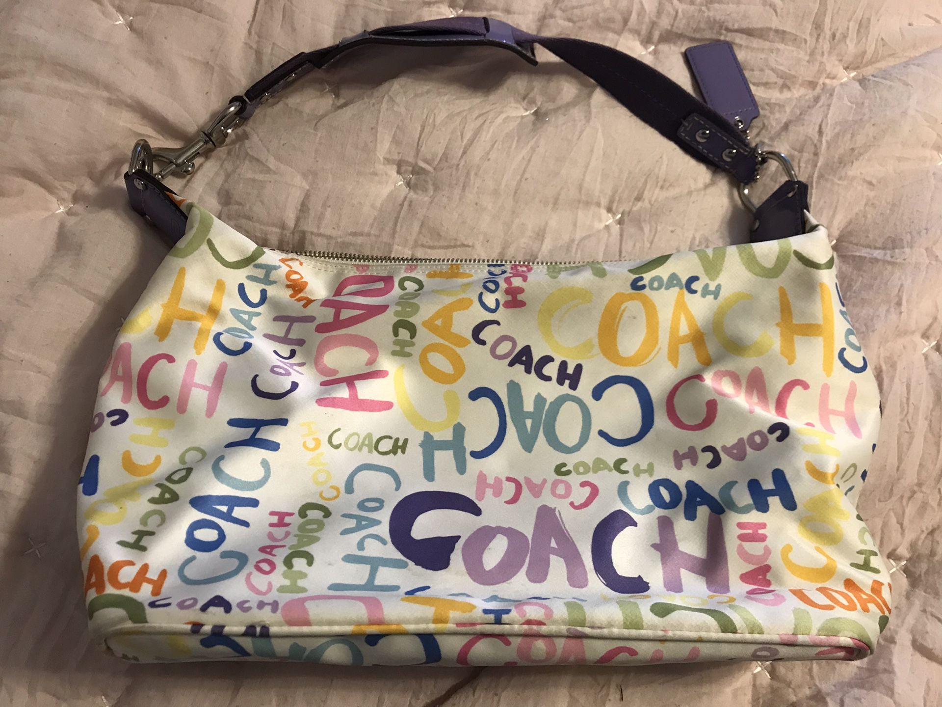 Multicolored coach purse