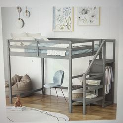 Kids full size loft bed