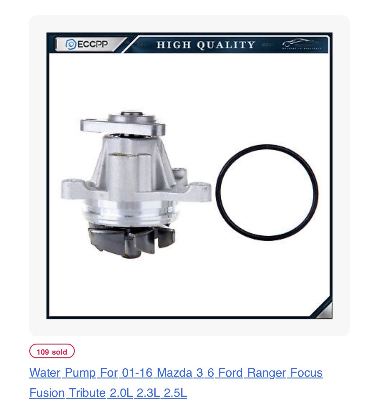 Water Pump For 2014 Ford Escape And Other Car Compatible