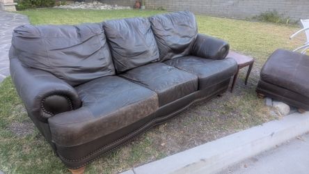 Leather couch sofa free today only