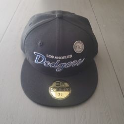 5950 LA Dodgers Poly Black Hat