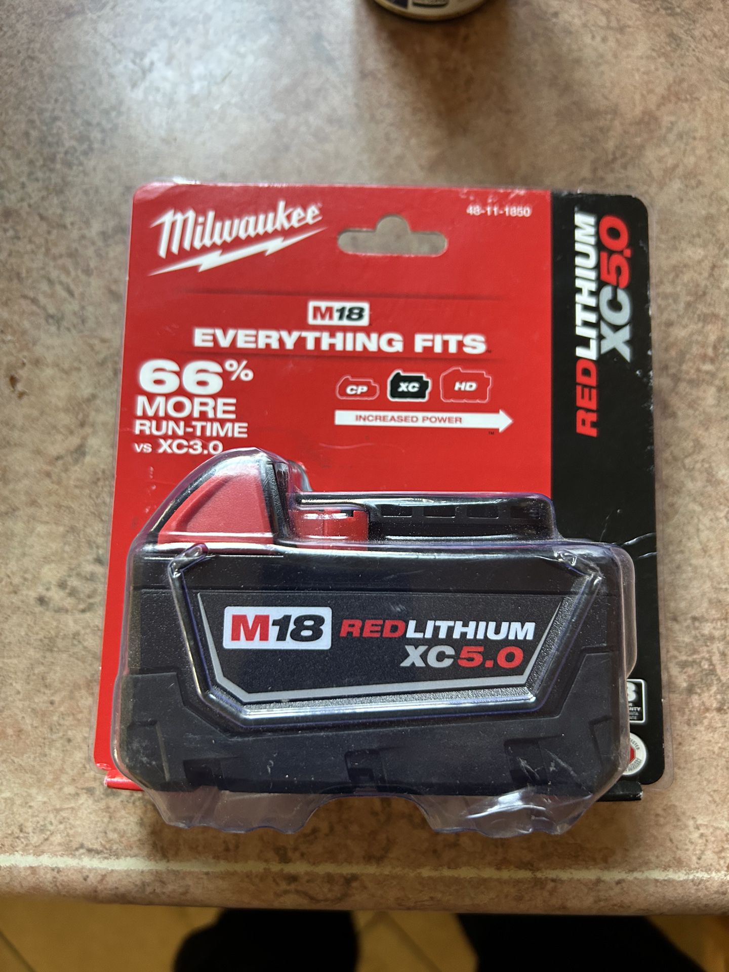 Milwaukee M18 Red Lithium XC5.0 Battery 