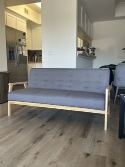 Grey Loveseat Couch Sofa 63.75” 