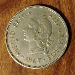 1967 Dominican Republic Large Coin