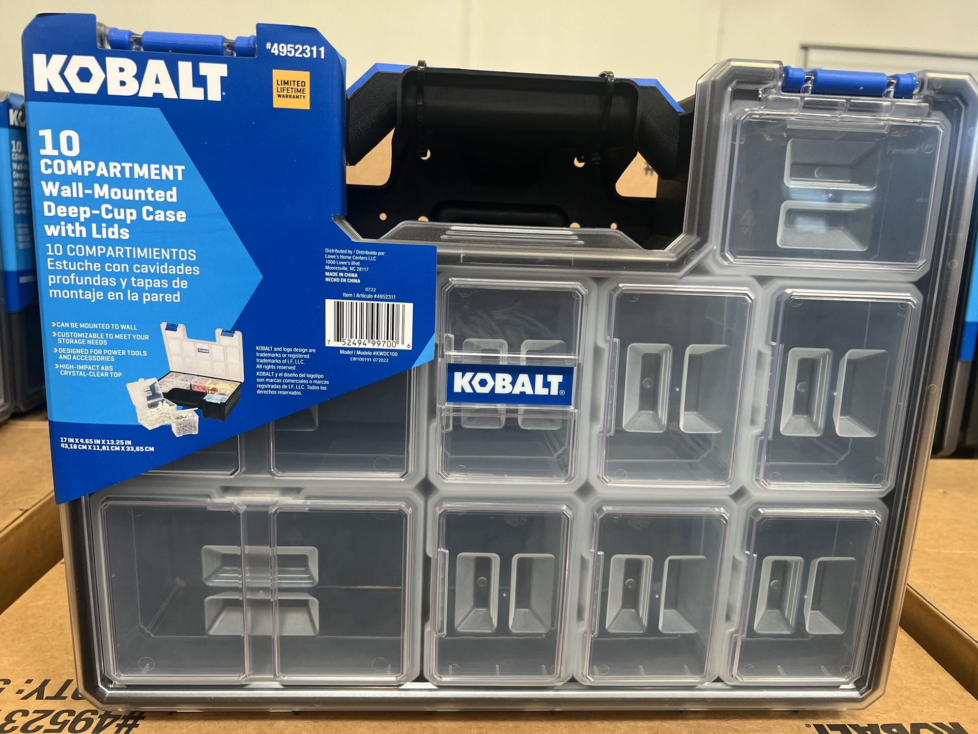 Kobalt 10 Compartment Deep Cup Case