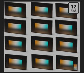 CLOUDY BAY 120V Dimmbale 5 Color LED Indoor Outdoor Step Light,2700K/3000K/3500K/4000K/5000K 3W 50lm,Stair Light,Black,12 Pack
