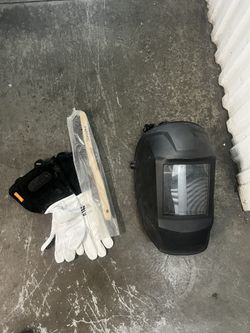 Welding Helmet And Gloves
