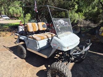 Lifted gas golf cart